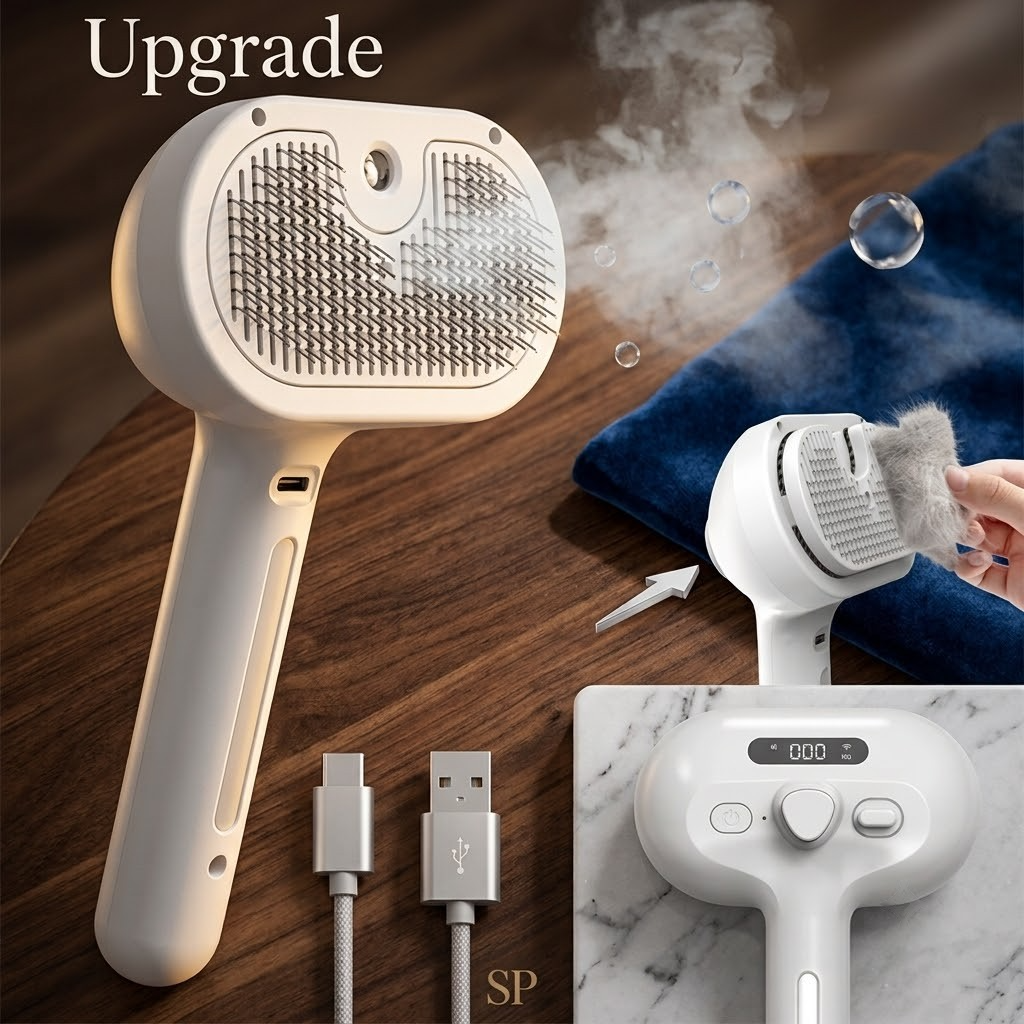 The Studio 3-in-1 Nano-Mist Grooming Brush