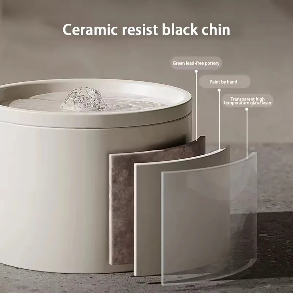 The Aesthetic Wireless Ceramic Pet Fountain
