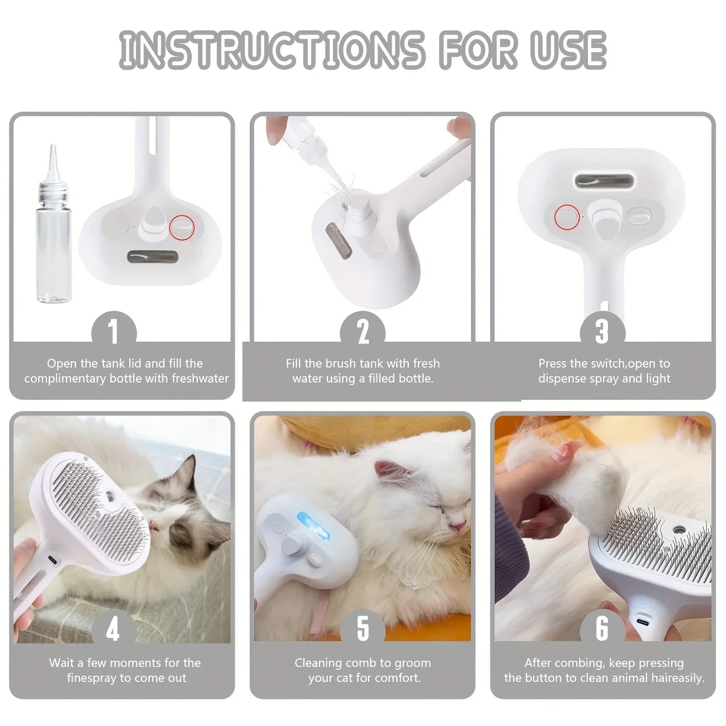 The Studio 3-in-1 Nano-Mist Grooming Brush